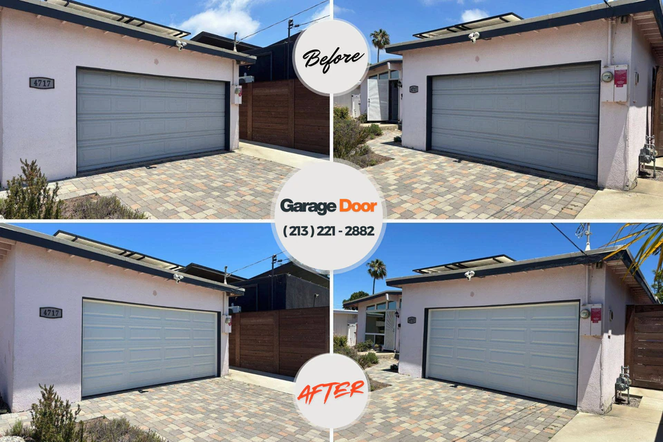 Before and after: garage door repair Lake Zurich, IL